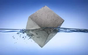 قطعه بتنی غوطه ور در آب